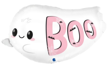 XL Folienballon - BOO, Gespenst - ø 71cm
